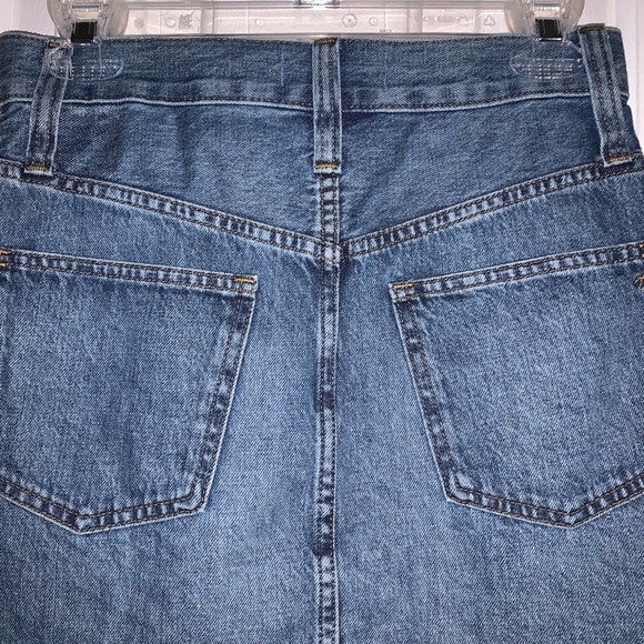 Madewell Rigid Denim A-Line Raw edge Skirt size 24 - Picture 11 of 11
